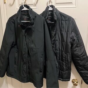 Hawke & Co Men's Medium Black Winter Jacket with Removable Inner Liner